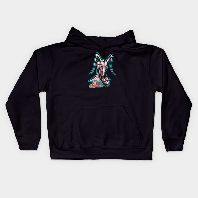 Pink Nightmare Kids Hoodie by Art from the Blue Room